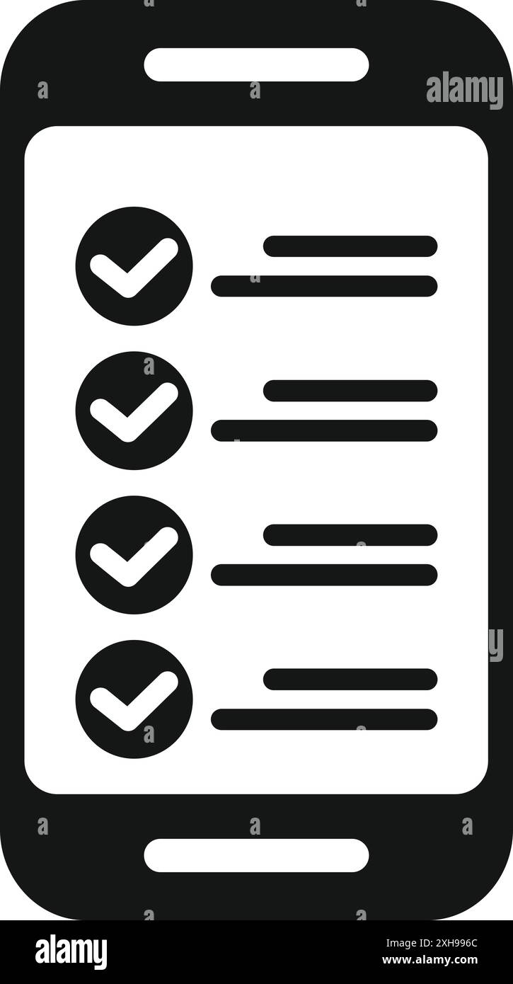 Digital checklist marked tasks hi-res stock photography and images - Alamy