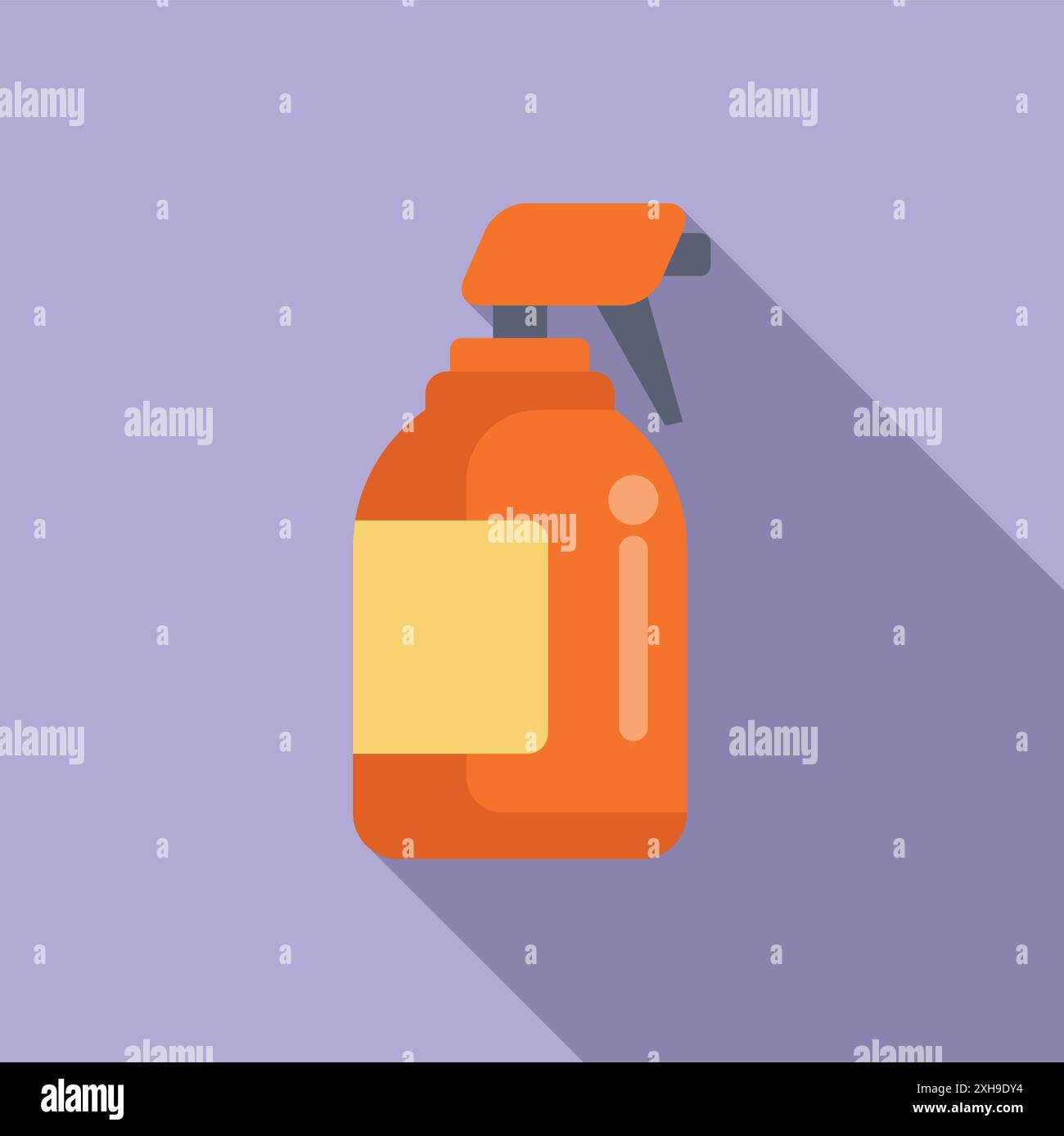 Orange spray bottle dispensing cleaning solution for disinfecting and ...