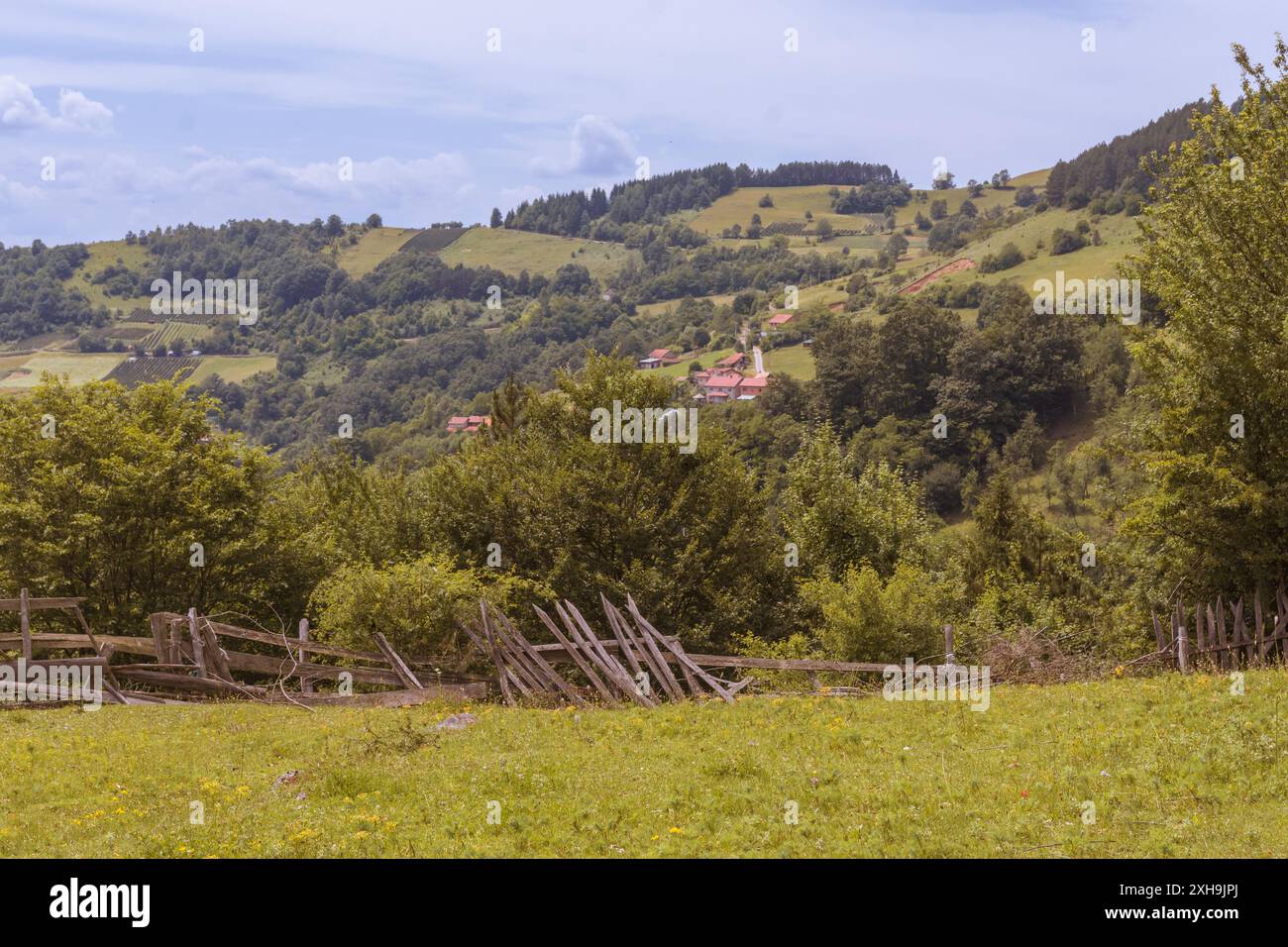Summer mountain landscape at Gvozdačke stene, Sebria Stock Photo - Alamy