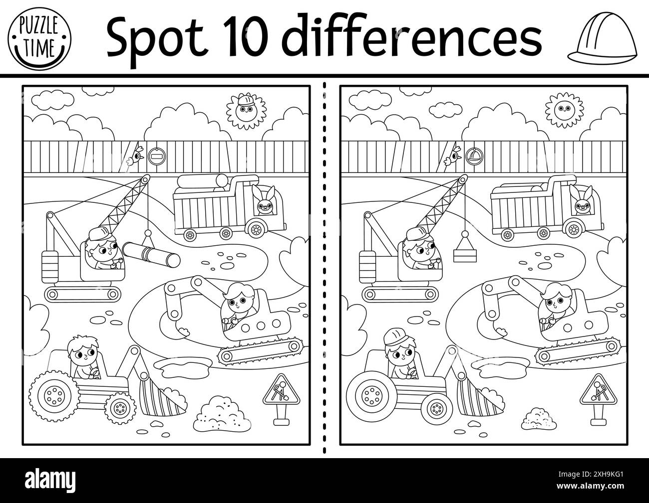 spot the difference puzzle black and white stock photos & images