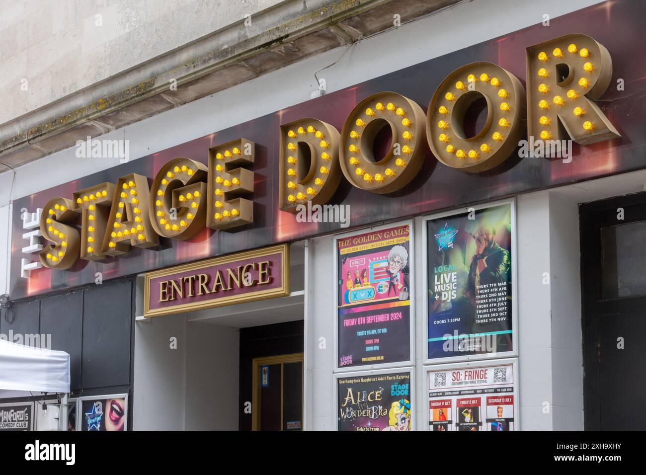 Stage Door entertainment venue in Southampton, Hampshire, England, UK, live music and club venue hosting emerging talent and established acts Stock Photo