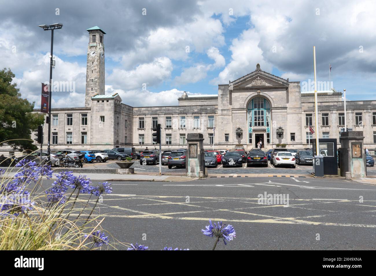 The Civic Centre in Southampton city centre, Hampshire, England, UK, housing Southampton City Council offices Stock Photo