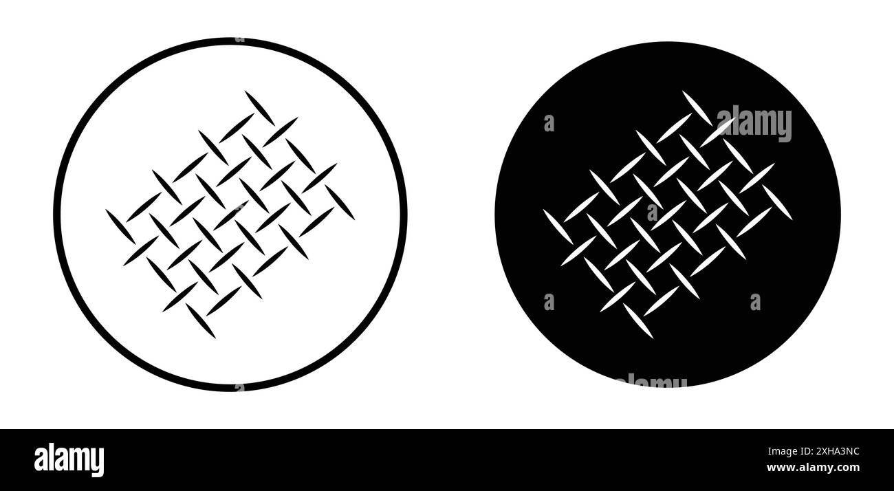 Texture fabric icon Vector symbol or sign set collection in black and ...