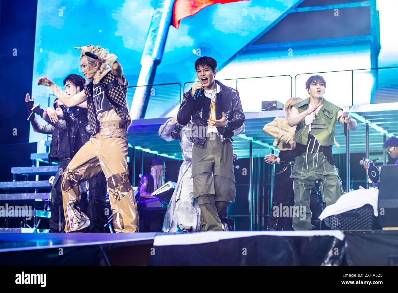 Milan, Italy. 12th July, 2024. The South Korean boy band STRAY KIDS