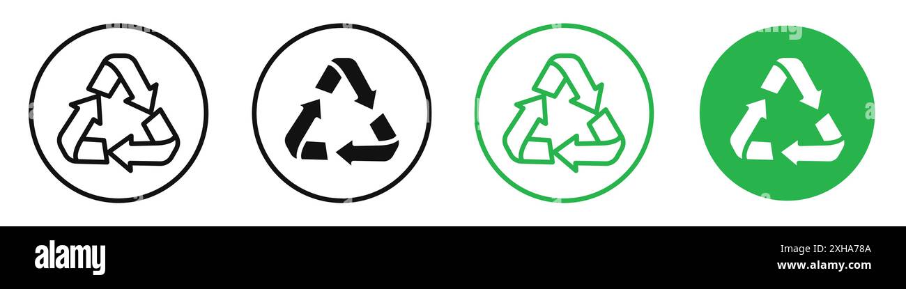 Recycle icon vector symbol Stock Vector Images - Alamy