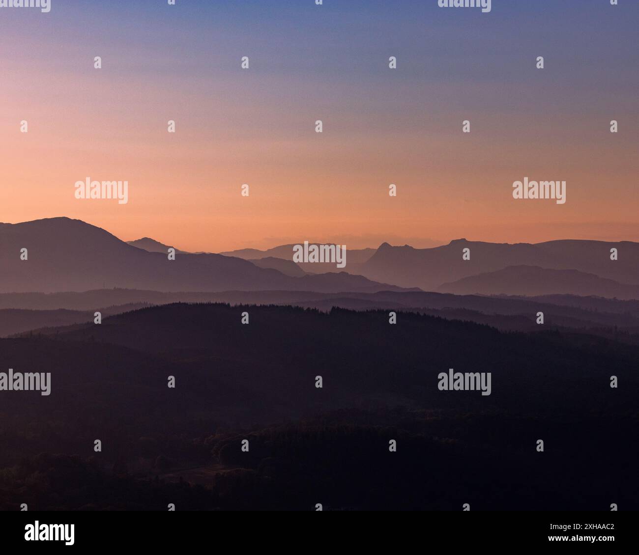 A sunset landscape photo taken from gummers how at viewpoint which ...