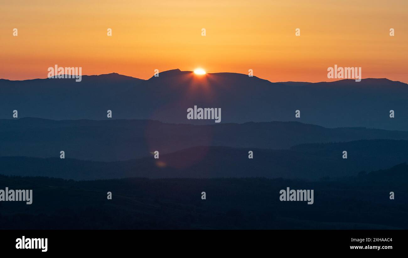 A sunset landscape photo taken from gummers how at viewpoint which ...