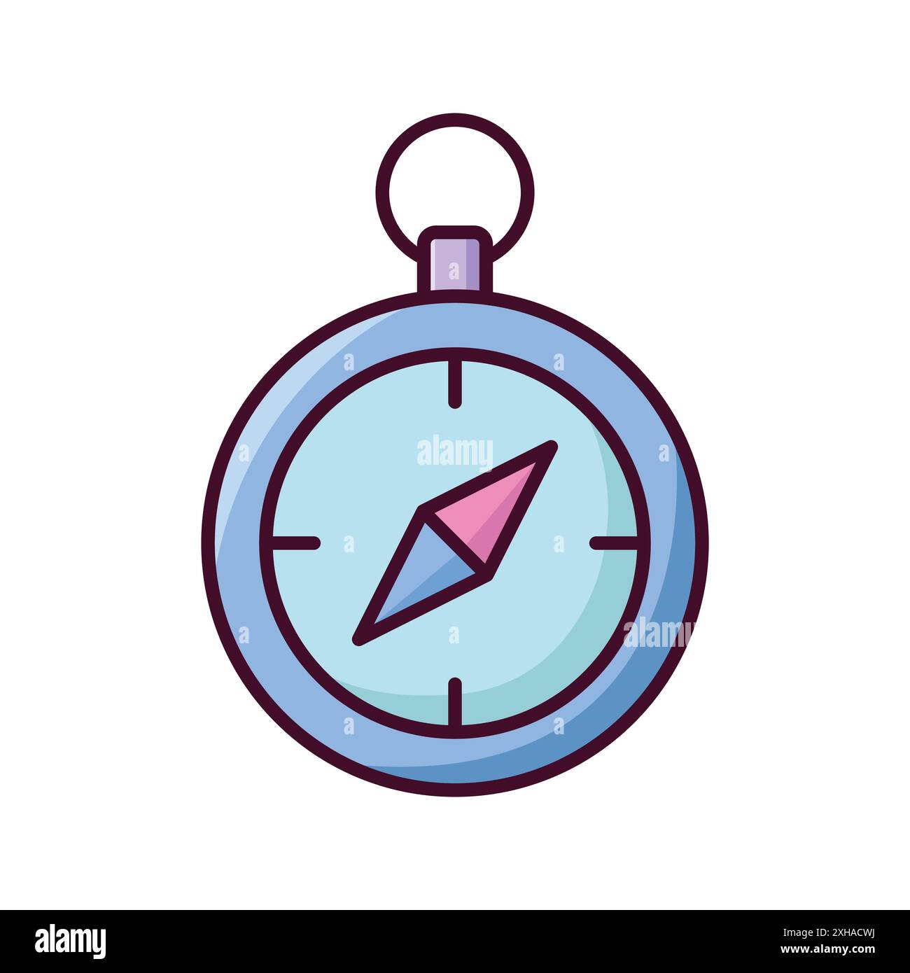 compass icon vector design template in white background Stock Vector