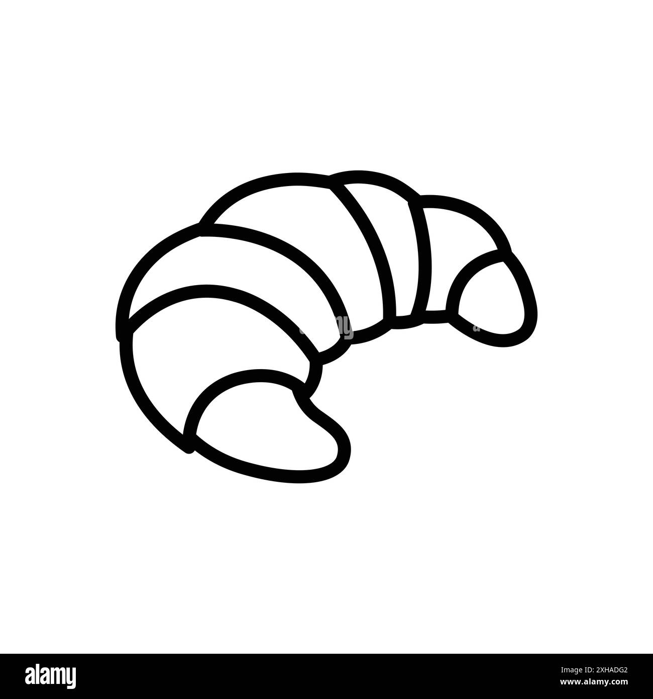 croissant icon vector design template in white background Stock Vector ...