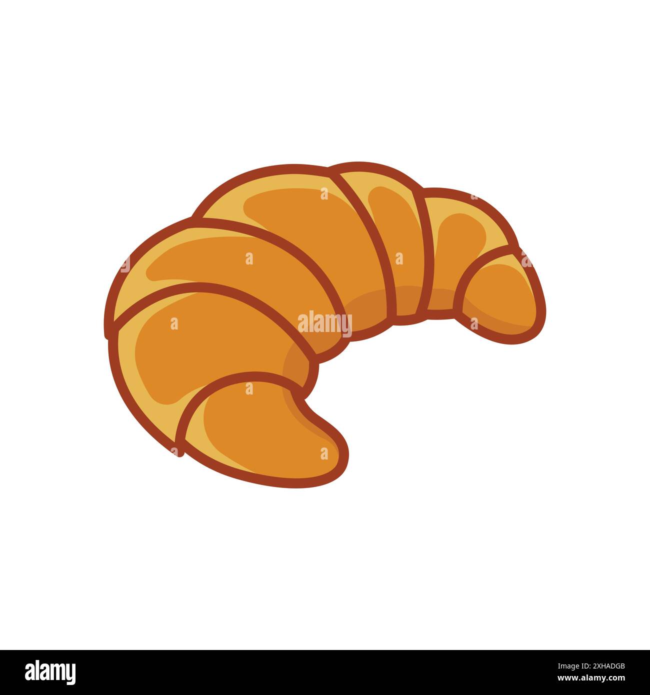croissant icon vector design template in white background Stock Vector