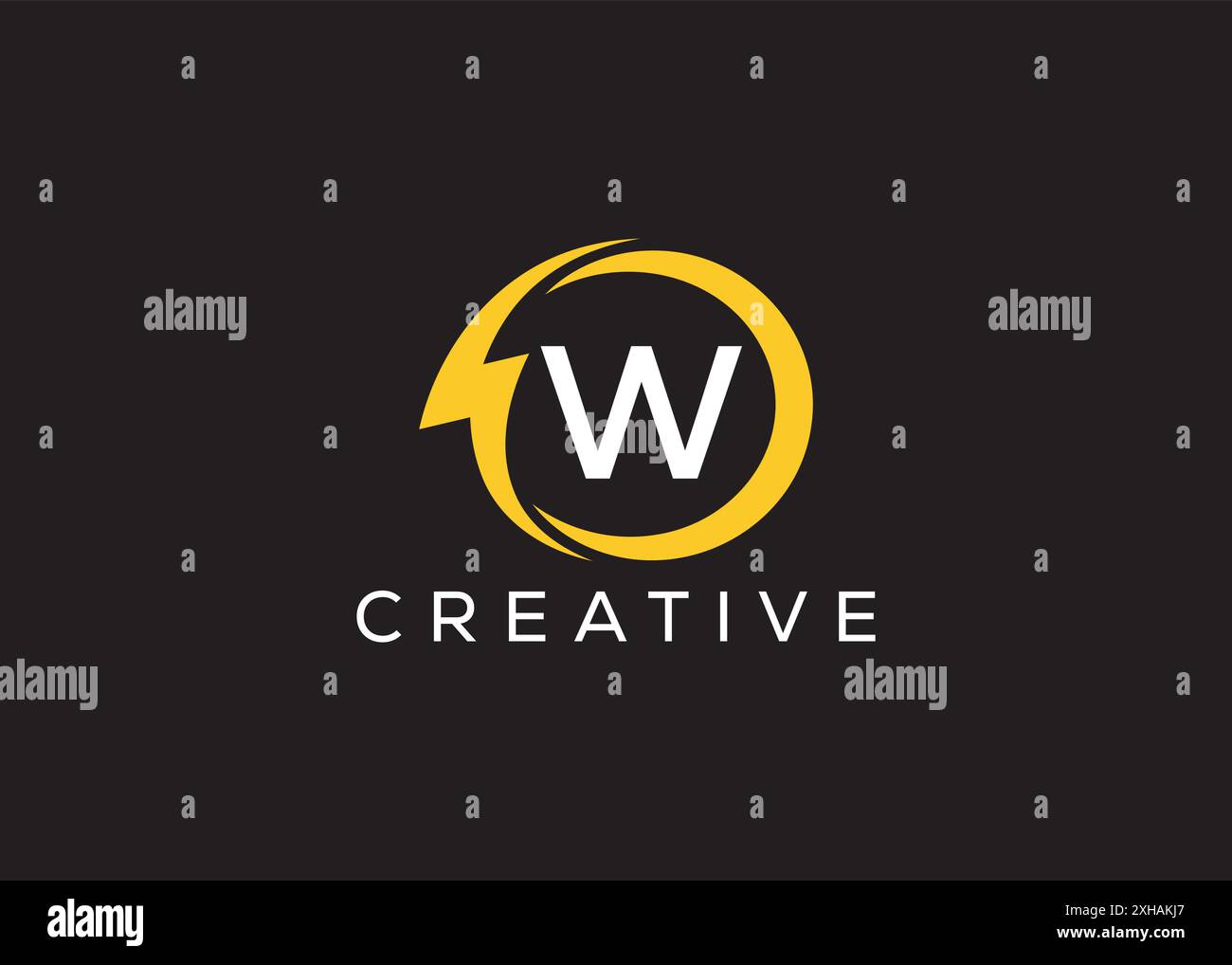 Minimal and professional Letter W thunder logo design template Stock ...