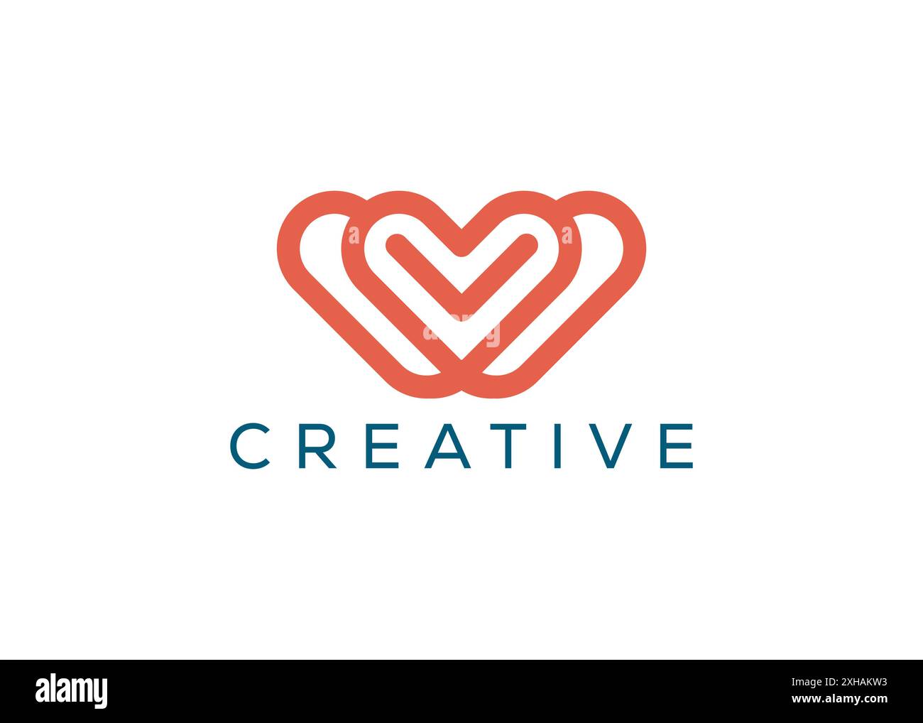 Letter w love logo hi-res stock photography and images - Alamy