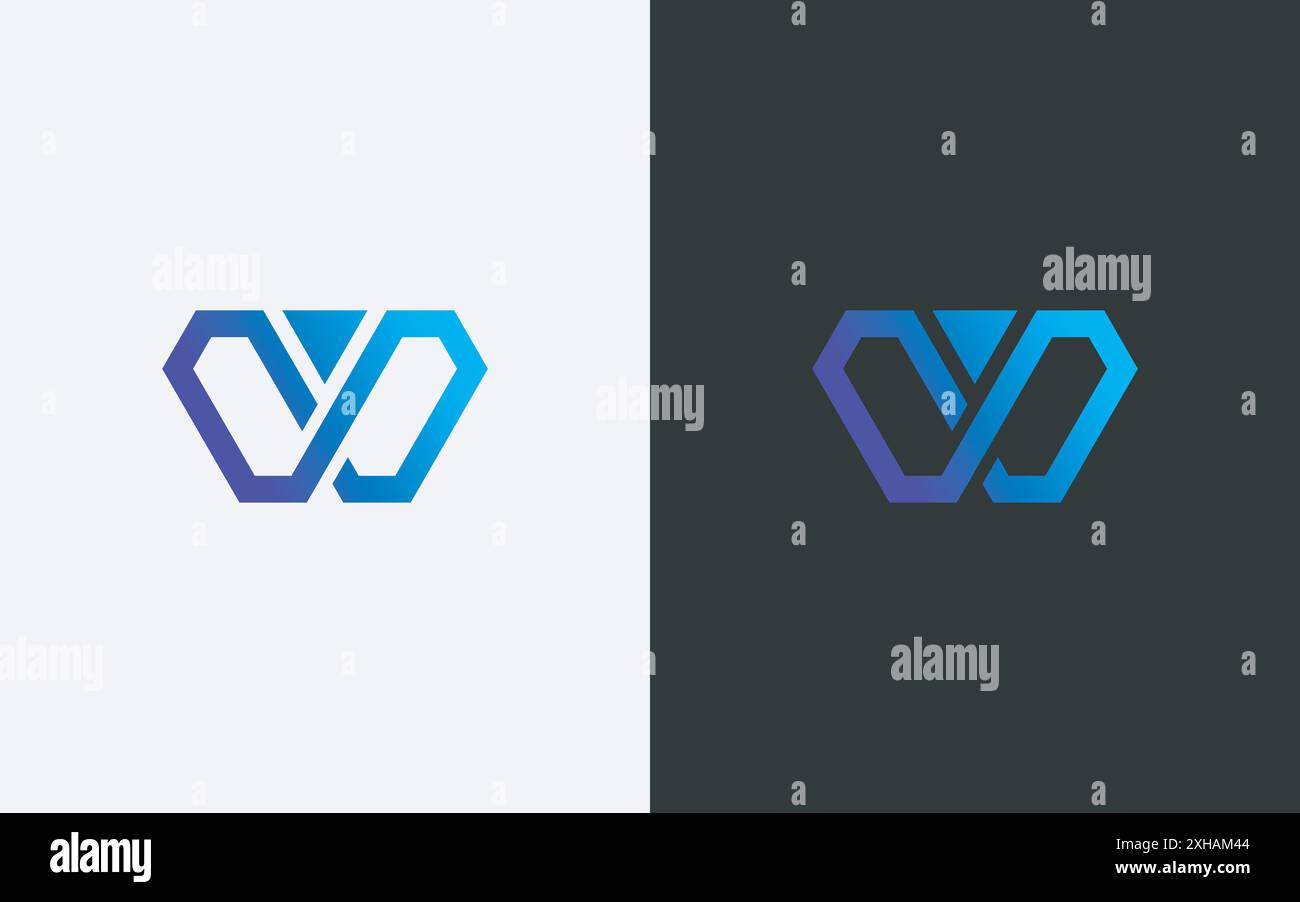 Minimal and professional letter w abstract technology logo design ...