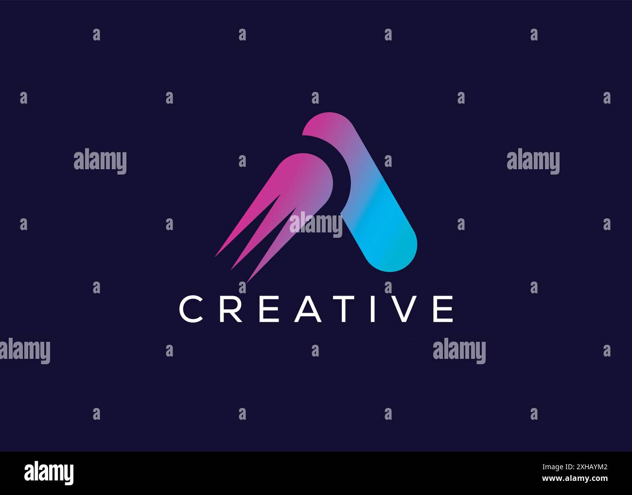 Minimal and professional abstract A icon logo design template Stock ...