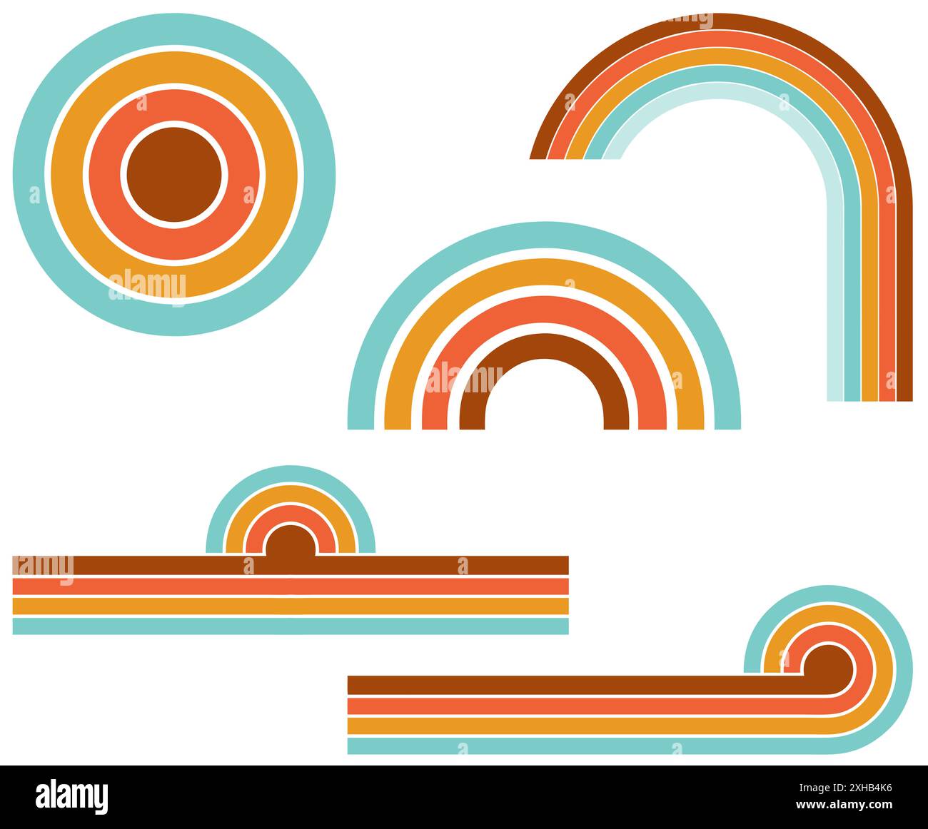 Retro Shape Element Clipart shapes hi-res stock photography and images - Alamy