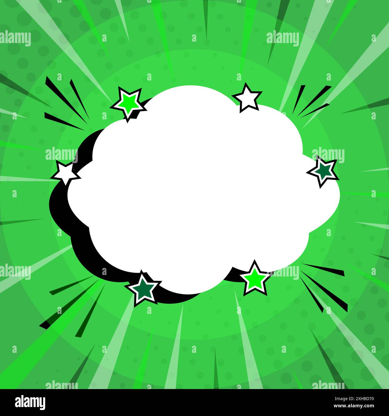 Speech bubble image on green background. Comic style Stock Vector Image ...