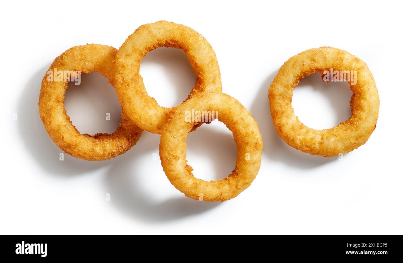 Fried onion rings top view hi-res stock photography and images - Alamy