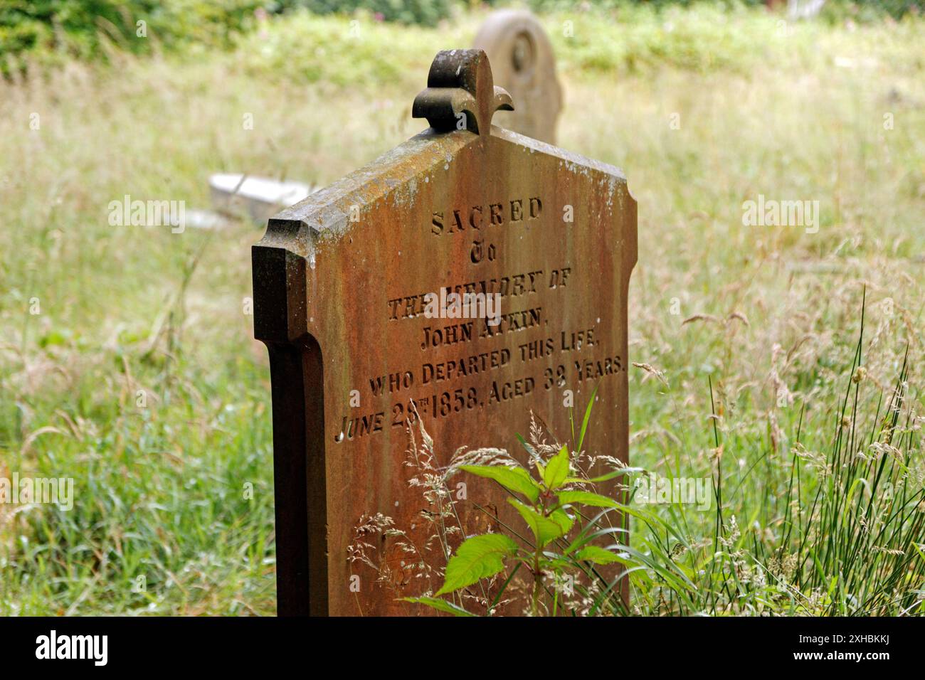 Victorian gravestone at Blackburn Cemetery Stock Photo