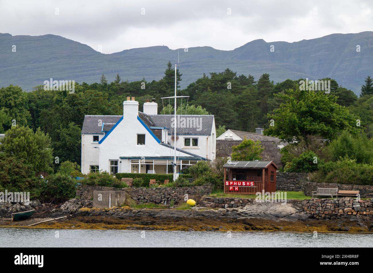 Scottish Highlands, Scotland, 2024 Houses on the seafront in Plockton