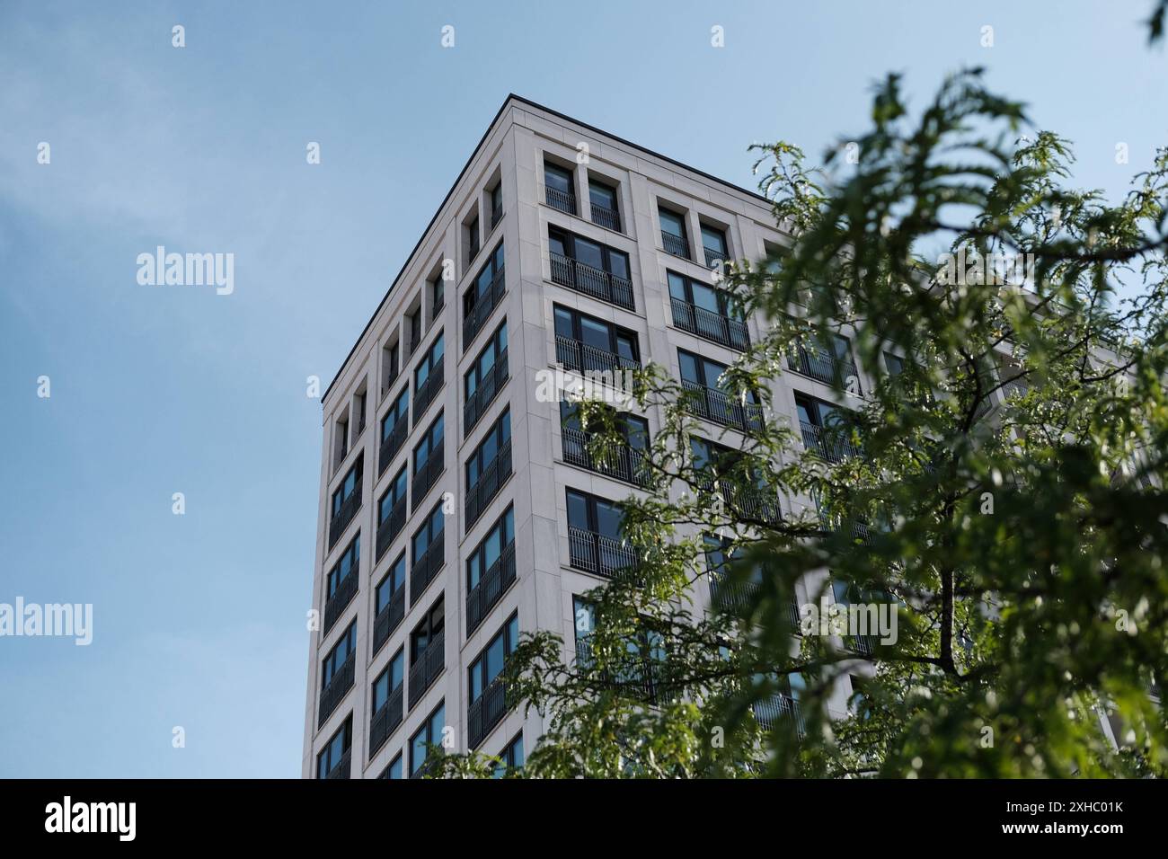 Baum vor Hochhaus Baum vor Hochhaus *** Tree in front of high-rise ...
