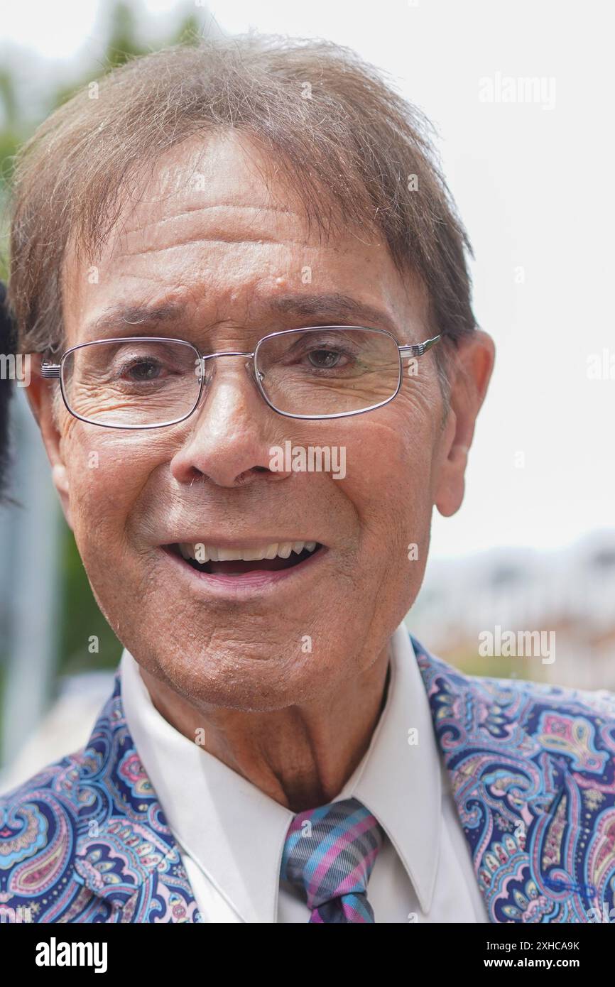 Wimbledon, London, UK. 13 July 2024 .SIR CLIFF RICHARD signs arrives at ...