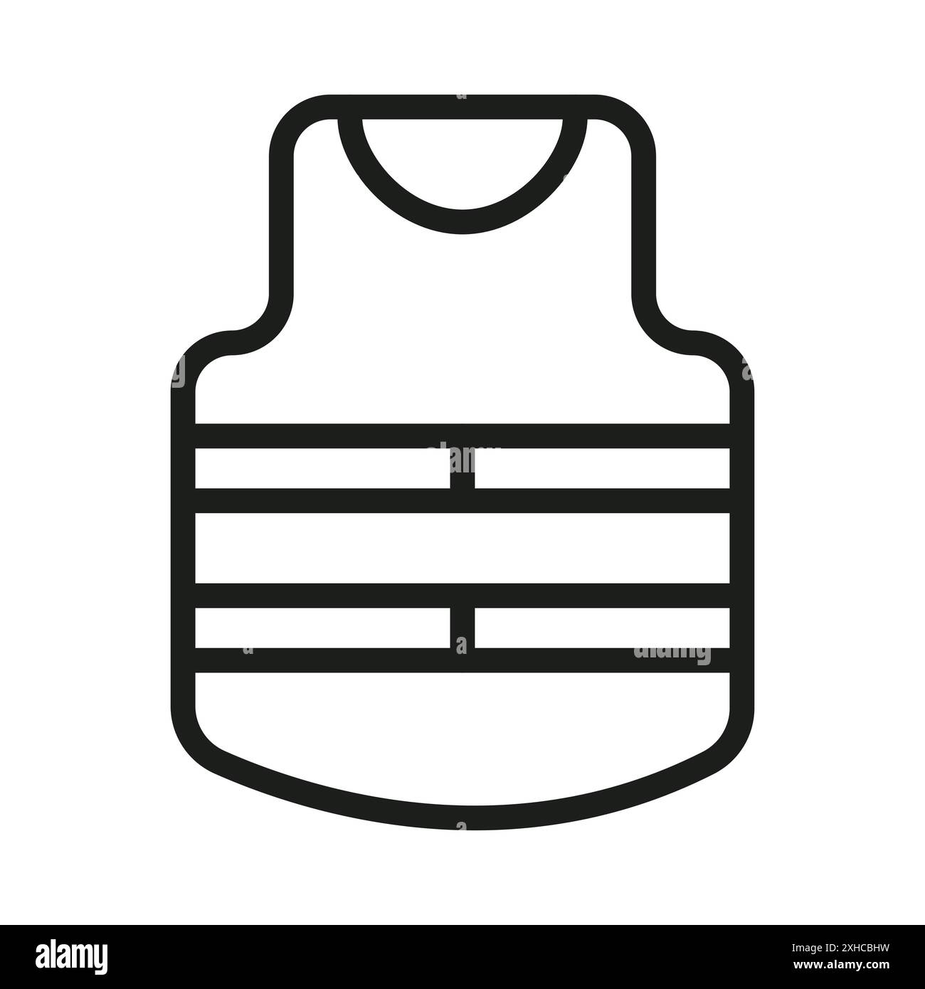Bulletproof vest icon Vector symbol or sign set collection in black and ...