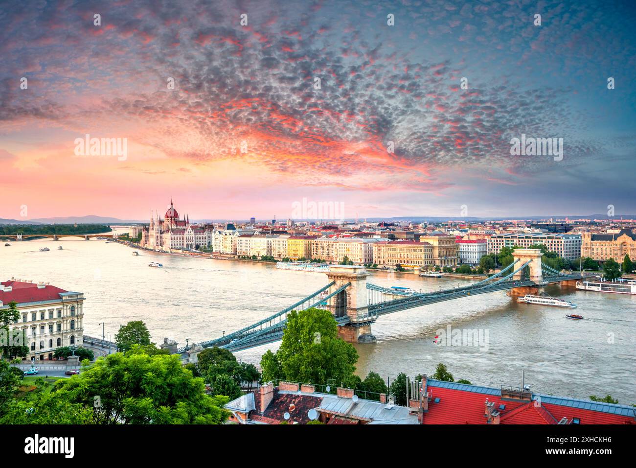 Old city of Budapest, Hungary Stock Photo