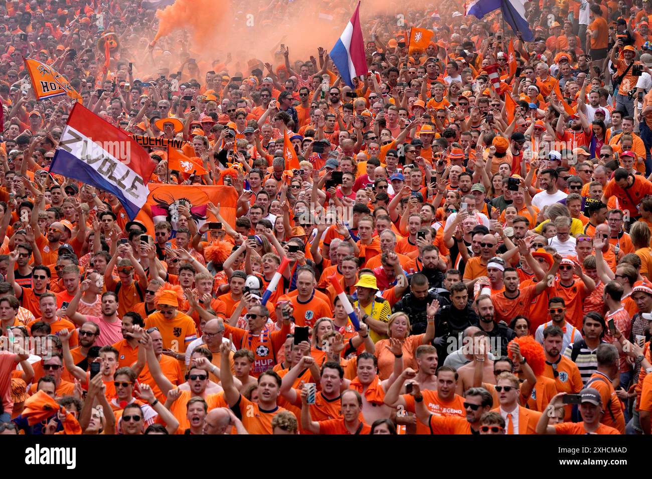 FILE -Fans of the team of the Netherlands walk towards the stadium ...