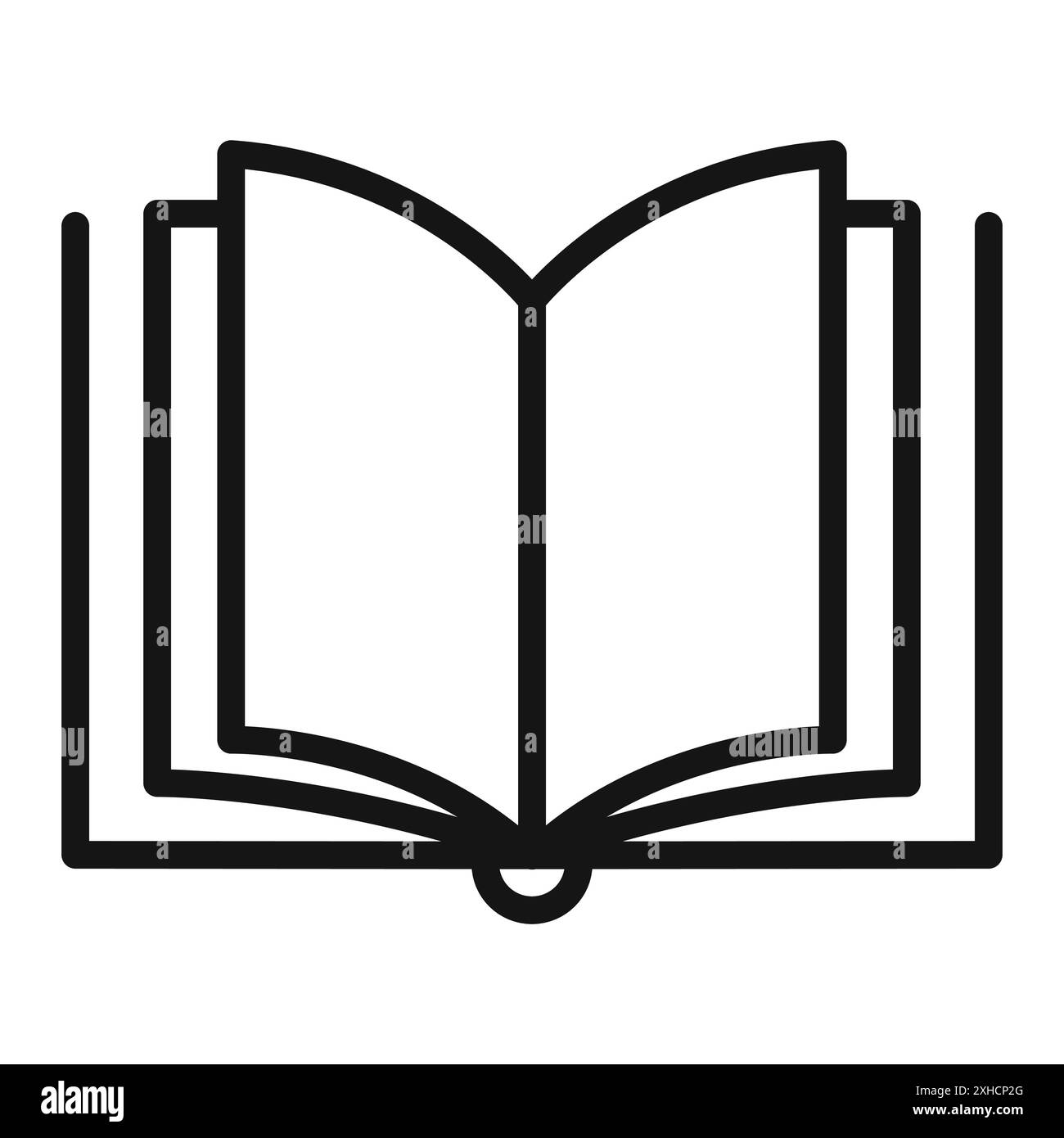 Book icon logo sign vector outline in black and white color Stock ...