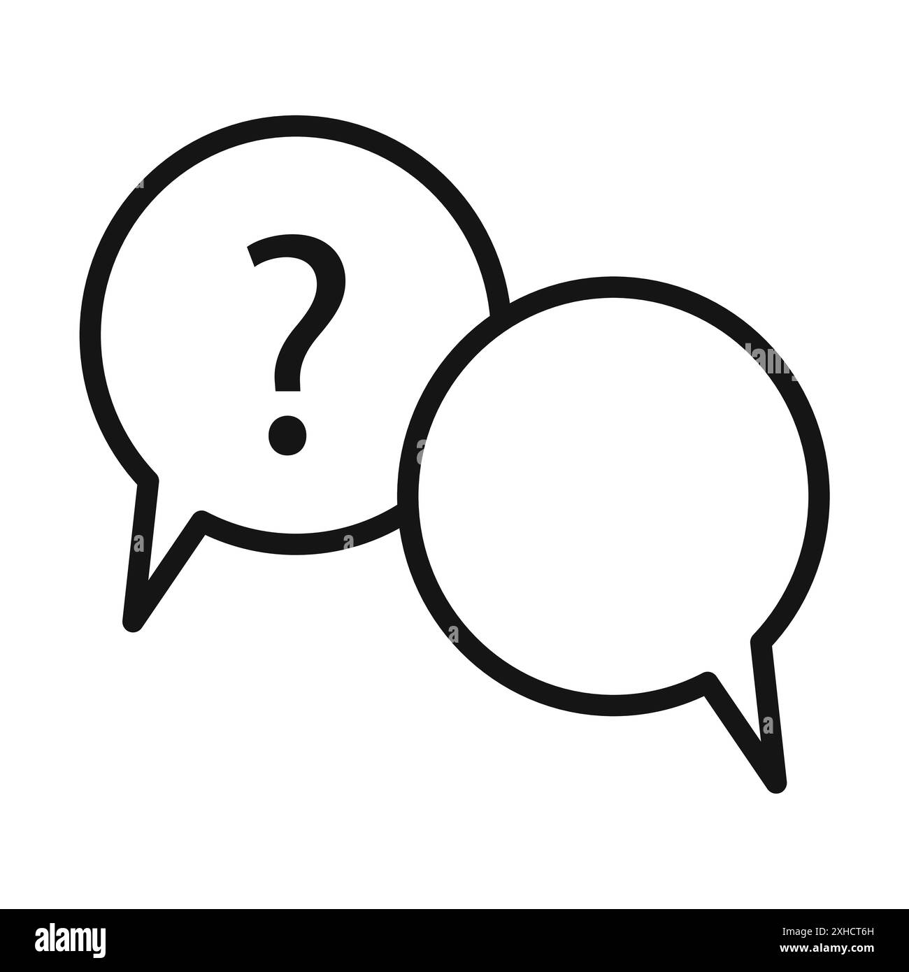 Comment question icon Vector symbol or sign set collection in black and ...