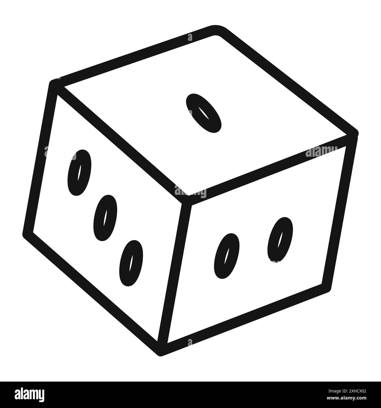 Dice icon Vector symbol or sign set collection in black and white ...