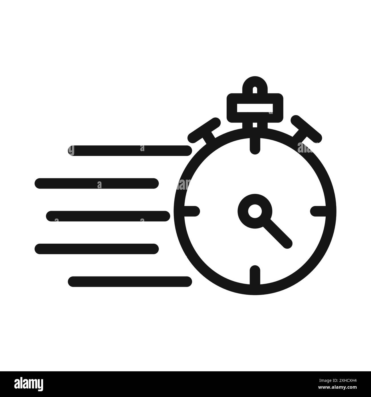 Express icon Vector symbol or sign set collection in black and white outline Stock Vector
