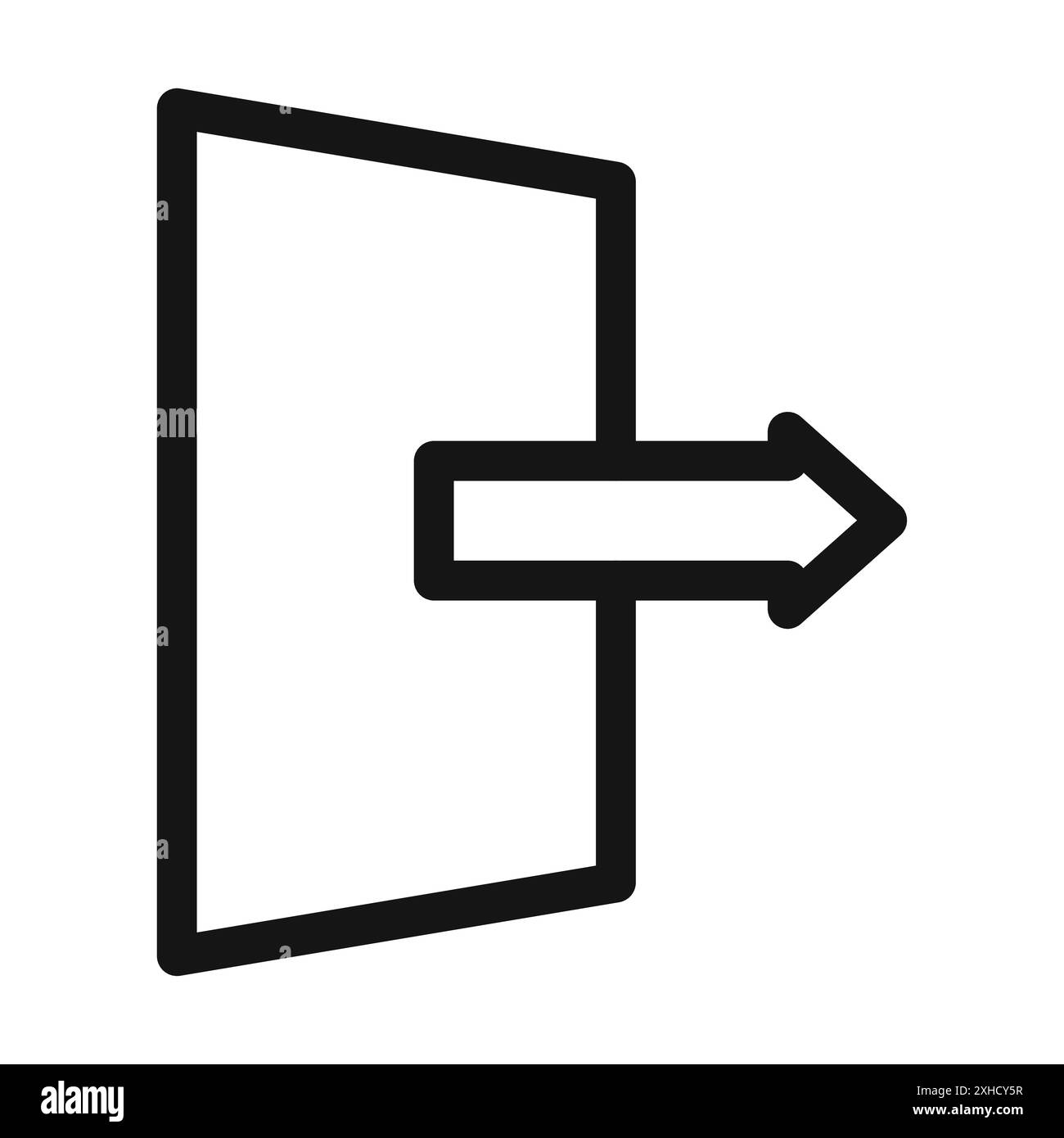 Exit icon Vector symbol or sign set collection in black and white ...
