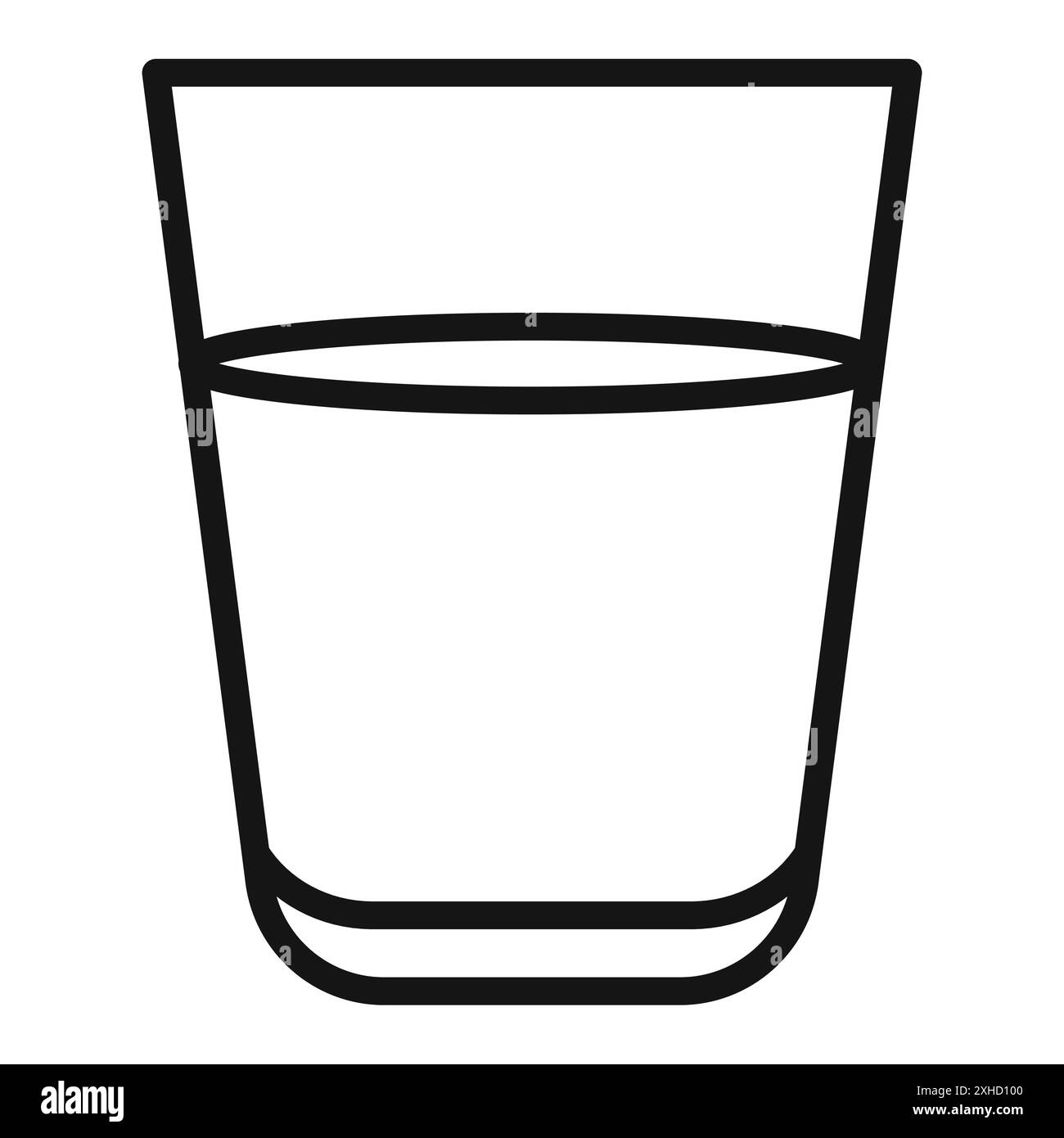 Glass icon Vector symbol or sign set collection in black and white ...