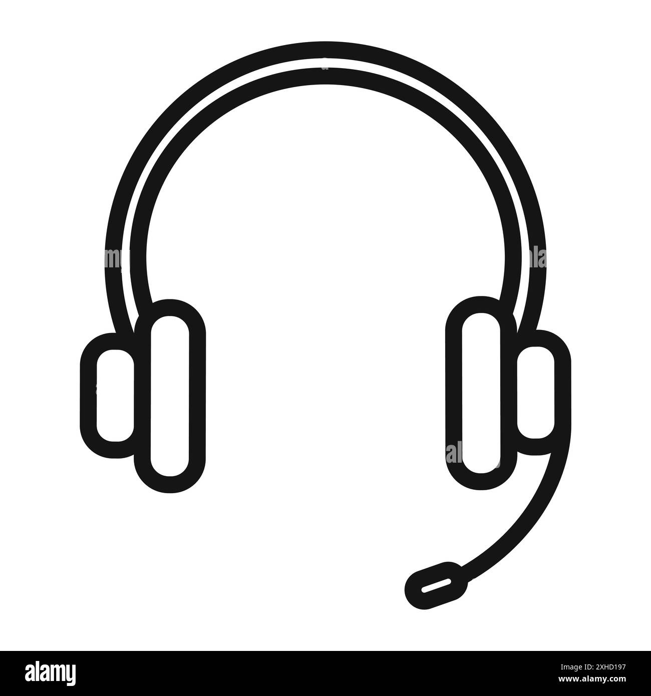 Operator outline white flat Black and White Stock Photos & Images - Alamy