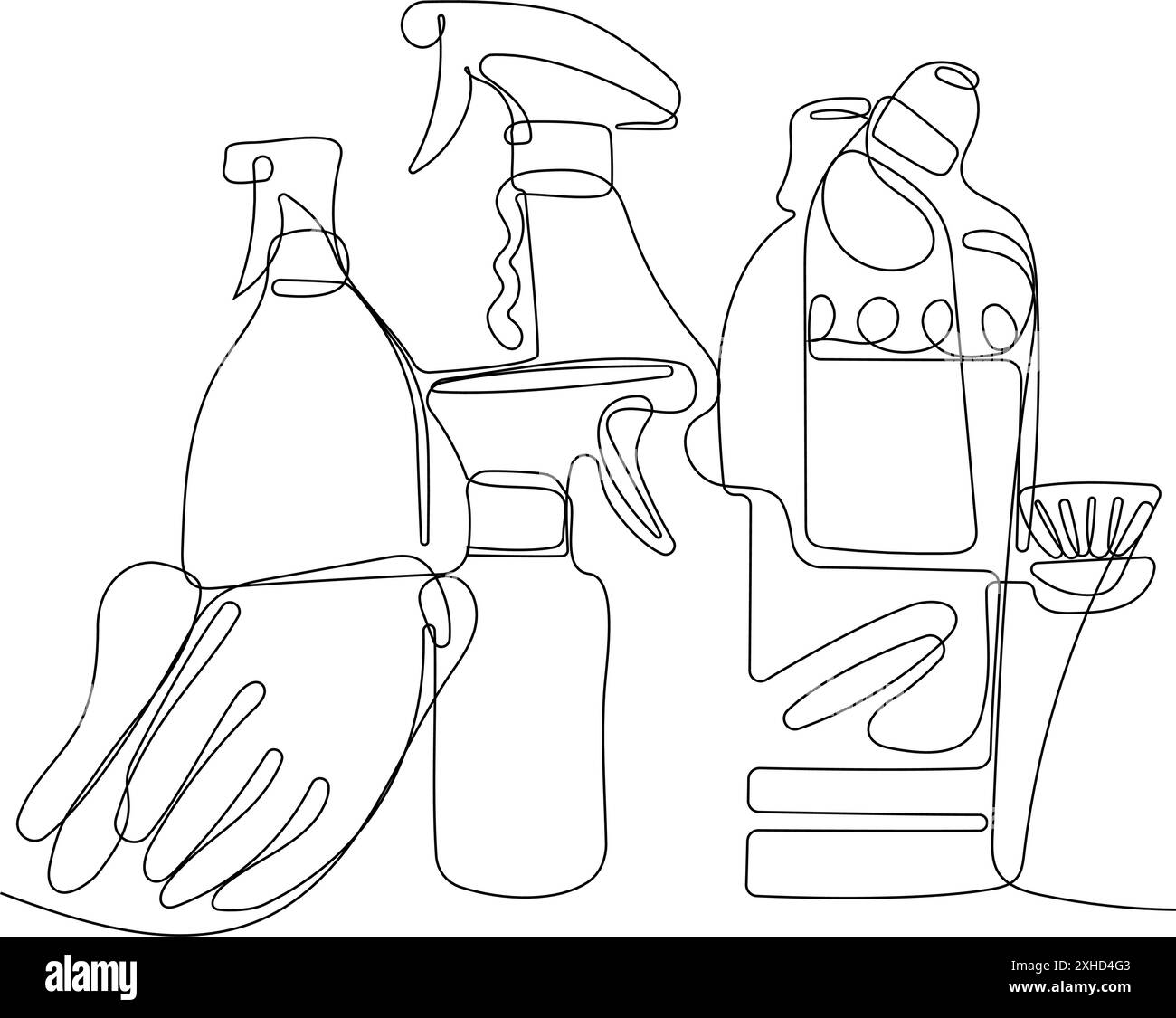 Home cleaning service landing page design concept, illustration of