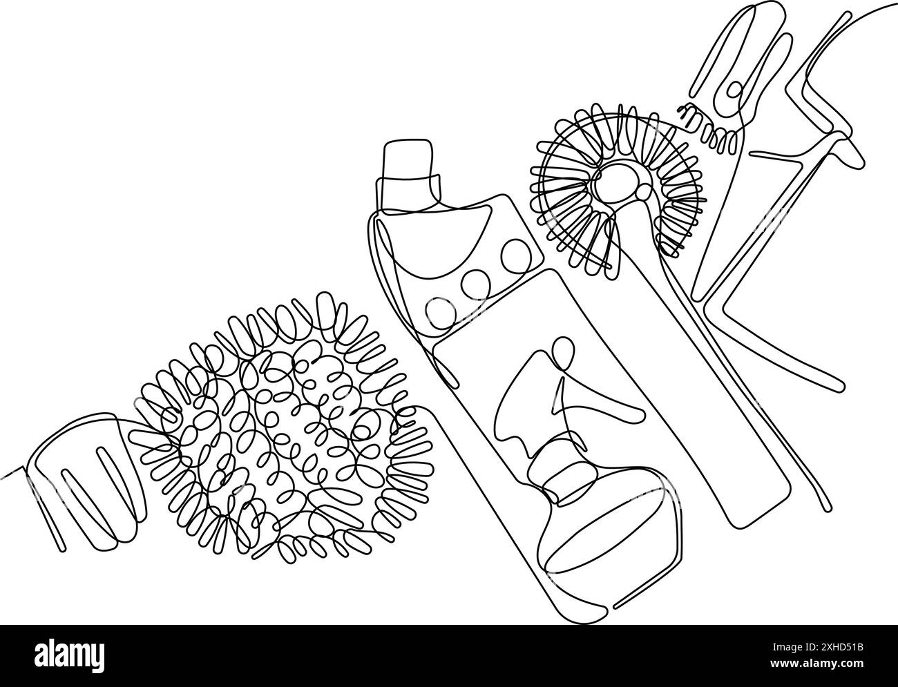 Cleaning staff cartoon Black and White Stock Photos & Images - Alamy