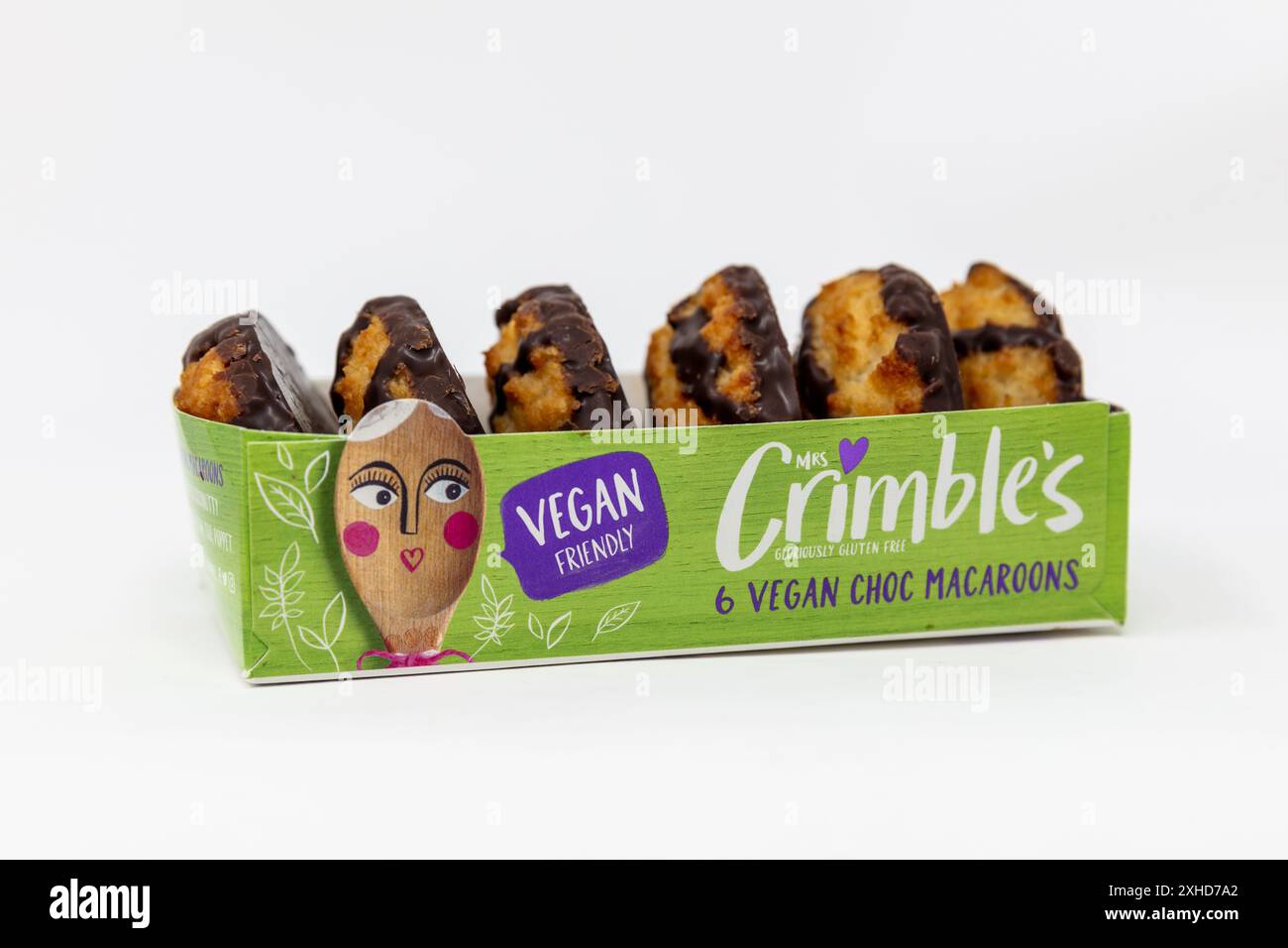 Mrs Crimble's Choc Covered Coconut Macaroons. Stock Photo