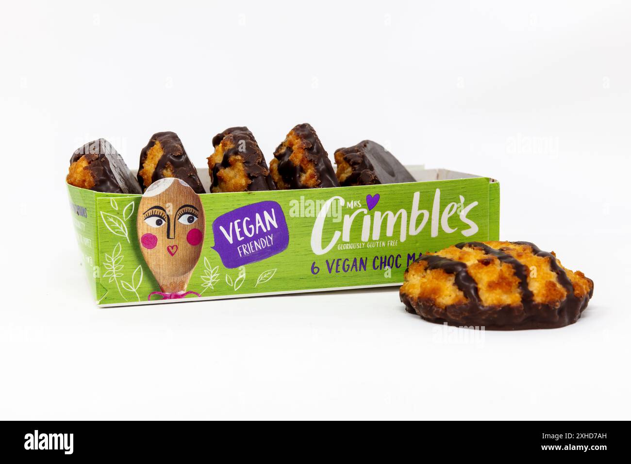 Mrs Crimble's Choc Covered Coconut Macaroons. Stock Photo
