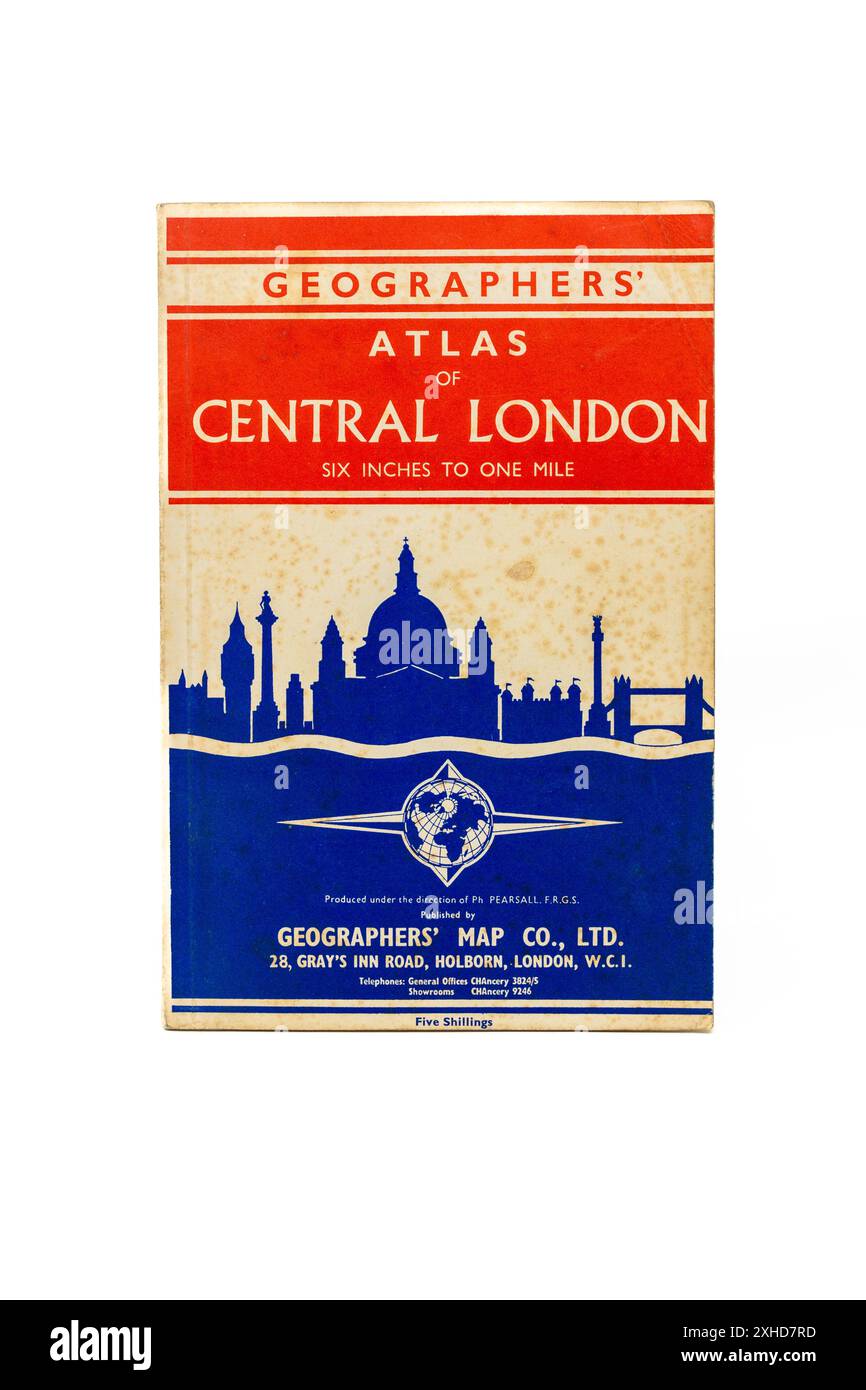 Geographers - Atlas of Central London Stock Photo
