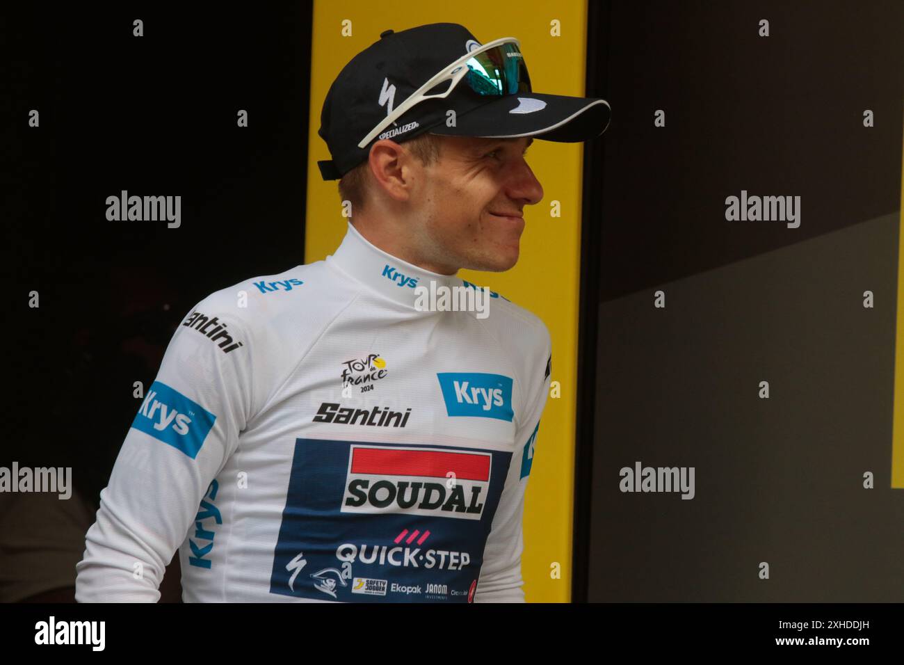 Remco Evenepoel Best Young Rider Tour de France 2024 Stock Photo Alamy