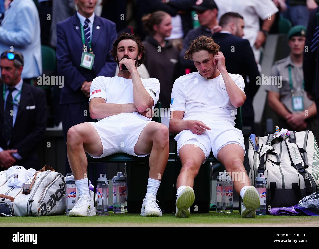 Max Purcell (right) and Jordan Thompson show dejection after their ...