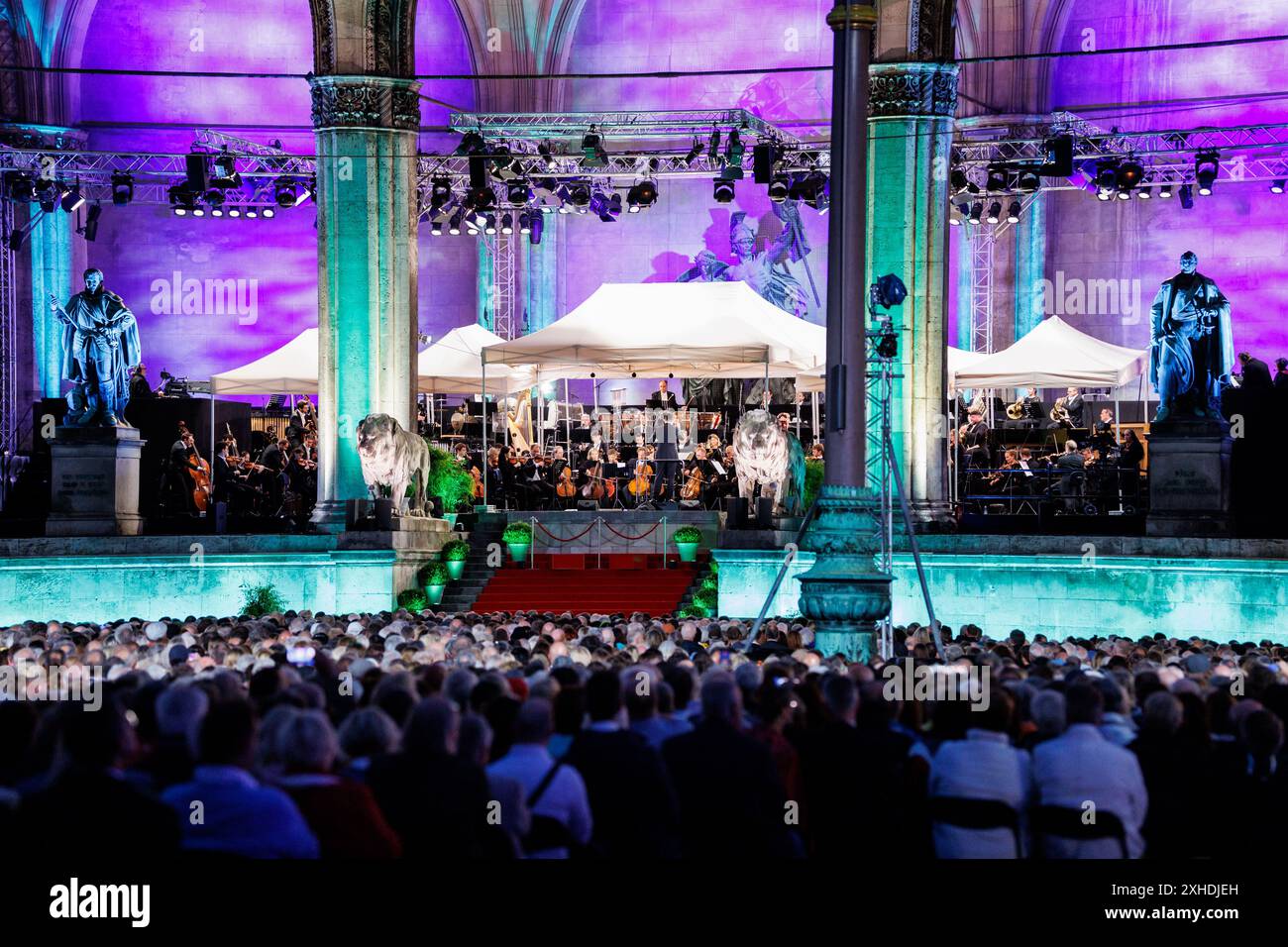 Munich, Germany. 13th July, 2024. The Munich Philharmonic Orchestra ...