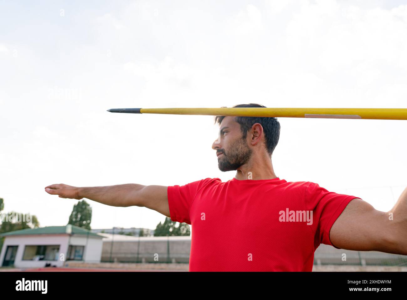 Athlete standing javelin hi-res stock photography and images - Alamy