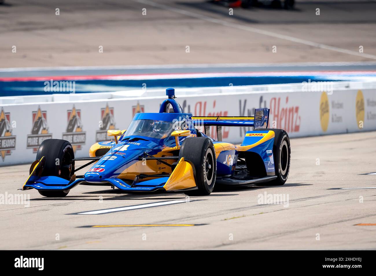 Newton, Ia, USA. 12th July, 2024. KYFFIN SIMPSON (R) (4) of Bridgetown, Barbados practices for the Hy-Vee Homefront 250 at Iowa Speedway in Newton, IA. (Credit Image: © Walter G. Arce Sr./ASP via ZUMA Press Wire) EDITORIAL USAGE ONLY! Not for Commercial USAGE! Stock Photo