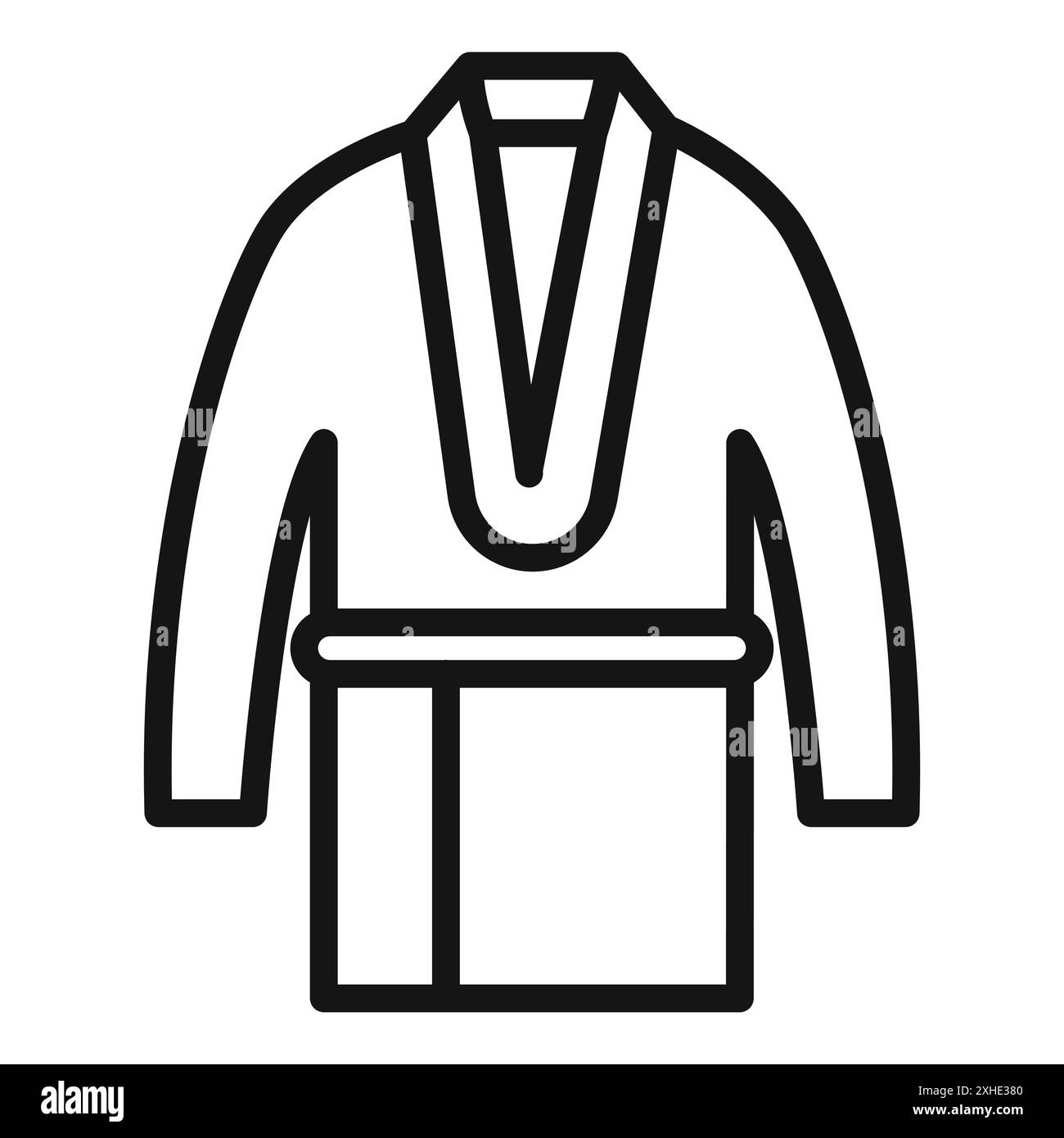 Bathrobe icon Vector symbol or sign set collection in black and white