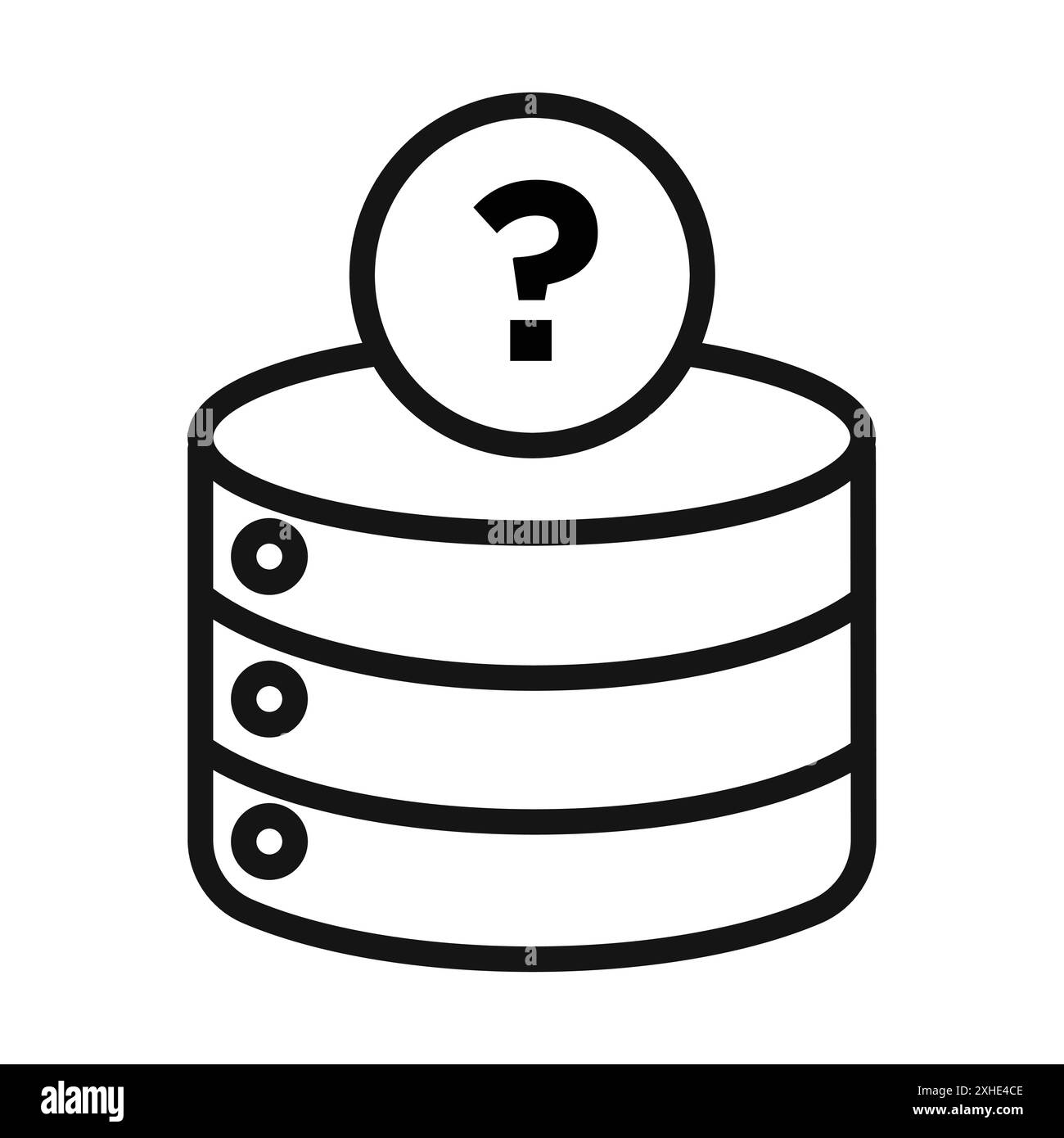 Database query icon Vector symbol or sign set collection in black and ...