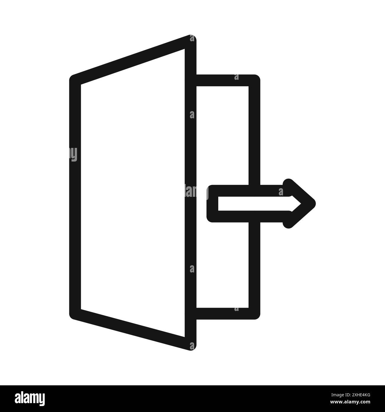 Exit icon Vector symbol or sign set collection in black and white ...