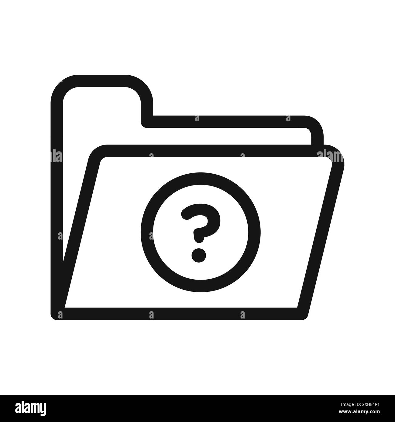 Folder with questionmark icon Vector symbol or sign set collection in ...