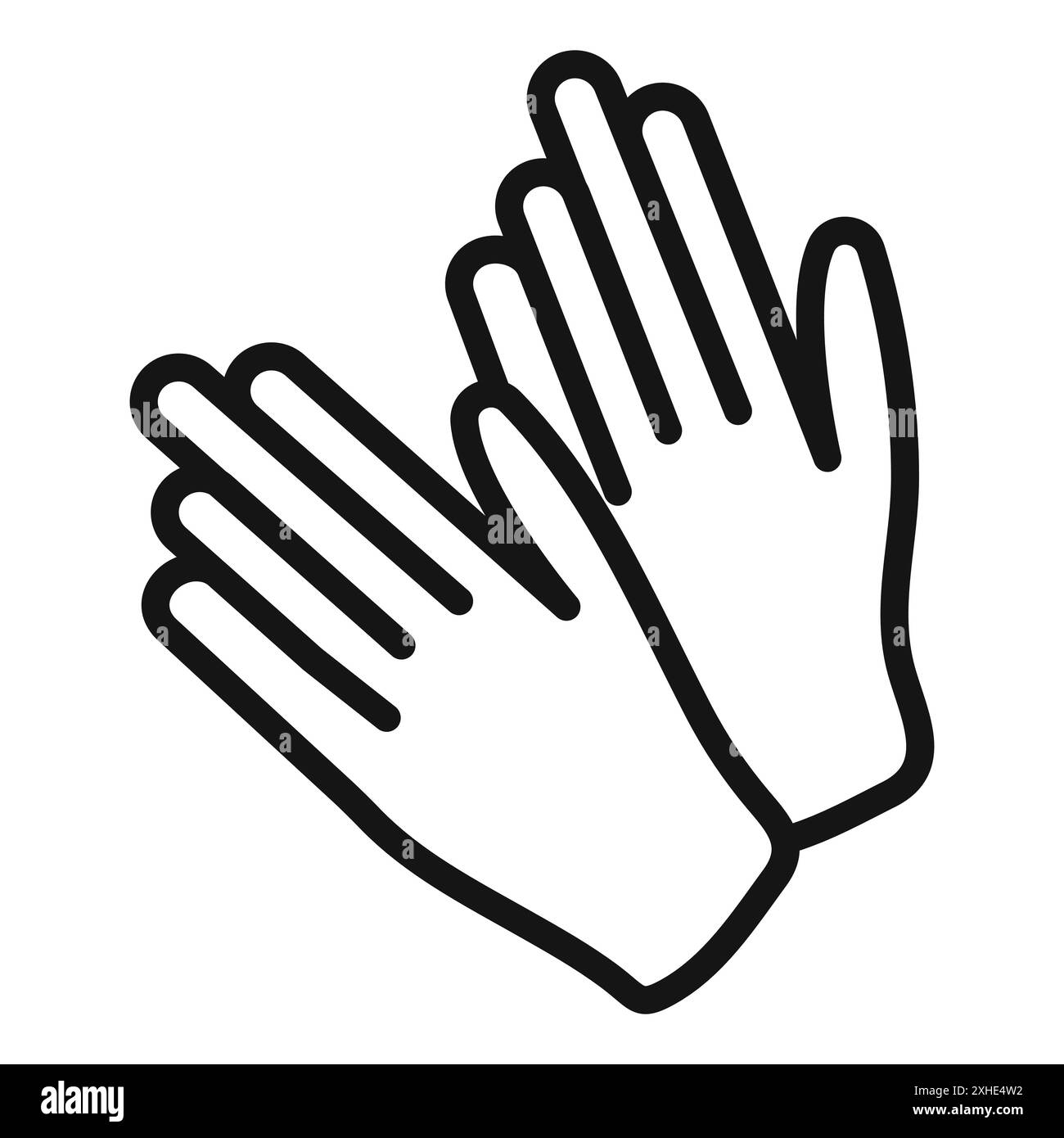 Garden gloves icon Vector symbol or sign set collection in black and ...